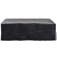 Lechnical Pratico Set di 2 Fodere per mobili da Giardino, Fodera per mobili da Giardino in polietilene Nero, Set 2 Pezzi 300 x 140 x 90 cm (Lunghezza x Larghezza x Altezza) -con 8 Fori