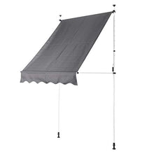 Cocoarm Tenda a Pinza Tenda da Balcone Regolabile in Altezza Resistente ai Raggi UV con manovella per Porta Finestra Esterna (Grigio)