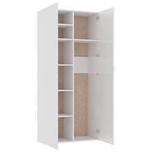 Festnight Armadio Vestiti,Armadio Moderno,Armadio Camera da Letto,Armadio Bianco,Armadietto Vestiti Bianco in Truciolato,Armadietto Bianco,Armadietto Ripostiglio,Armadio Bagno 80x35,5x180 cm