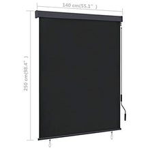 vidaXL - Tenda avvolgibile per esterni, 140 x 250 cm, colore: Antracite