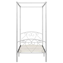 BIGTO - Struttura per letto a baldacchino, in metallo, per camera da letto, stile bianco, 120 x 200 cm