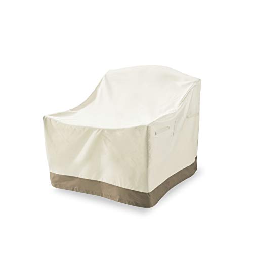 Lumaland Telo Copertura di Protezione per mobili da Giardino Impermeabile per sedie da Giardino in Legno Adirondack 91, 4 (H) x 86, 4 (L) x 81, 3 (l) cm Beige Oxford 600D 280 g/m²