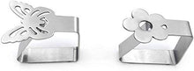 Wacemak1r - Clip per tovaglia a forma di cuore, in acciaio inox, per ristorante, feste, picnic, buffet, 4 pezzi