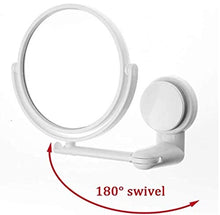 Specchio cosmetico a ventosa per doccia, specchio di bellezza fissato a parete, con Razor Hook, girevole a 360 gradi, potente centrifuga sottovuoto, lavabile e riutilizzabile