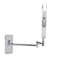 WEHOLY Specchio da Parete Specchio da Parete per Trucco da Barba Specchio da Parete allungabile Pieghevole Girevole da Bagno Specchio Rotondo ingranditore, 8 Pollici Ingrandimento 10X Ottone