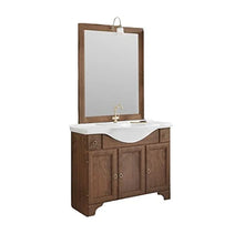Bagno Italia Mobile Arredo Bagno Portofino cm105 Arte povera con lavabo in Ceramica e Specchio Mobili I