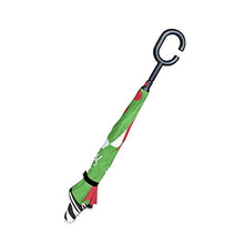 LENNEL Ombrello invertito pieghevole invertito modello calza di Natale doppio strato antivento design a C maniglia con strisce riflettenti di sicurezza notturna