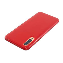 CrazyLemon Custodia per Samsung Galaxy A51, alla moda carino tinta unita trasparente gelatina design morbido silicone sottile custodia per cellulare custodia protettiva antiurto - Rosso