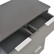 Montloxs Credenza con 8 cassetti, Cassettiera per Armadio, 60x35x76 cm, Grigio Lucido