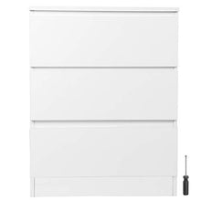 GXP Tavolo Notturno Bianco 3 Cassetti Cabinetto Comodino Comodino Ad Alto Comodino Mobili da Camera Lucida