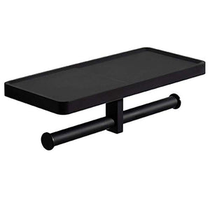 NHLBD Mensola da Bagno, mensola portaoggetti - Bagno Rack Corso igienici Chrome Nero Mensola Rust for Bagno con portasciugamani (29.5x13x2cm) partizione Bagno
