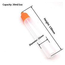 MHXY Trasparente 5pcs 30ml a Forma Vuota a Forma di Penna in plastica a Forma di eyezable Eye taepper e Succo Liquido Bottiglie Ricaricabili Bottiglia di Vetro