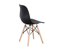 Injoy Life - Sedie da pranzo in stile retrò per cucina, soggiorno, sala da pranzo, 4 pezzi, colore: nero
