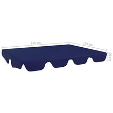 GOTOTOP - Copertura di ricambio per tettuccio parasole per altalena da giardino, 192 x 147 cm, colore: Blu