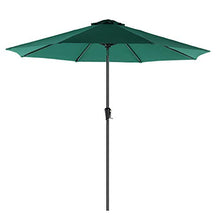 SONGMICS Ombrellone da Giardino Ø 2,7 m, Parasole Ottangolare, Protezione UPF50+, Meccanismo di Inclinazione e Manovella, Giardino Balcone Cortile Piscina, Base Non Inclusa, Verde Scuro GPU027C01