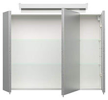 Set di mobili da bagno Firenze 80 2 parti grigio cemento e armadio specchio