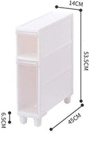 Knoijijuo Mensola Africano Auto nicchia ristretta Trolley, 14 Centimetri cassetto dell'Armadio e la puleggia con Carrello morsettiera,A