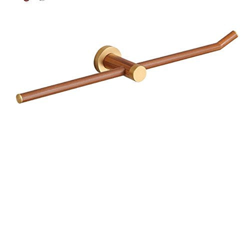 MBYW Portasciugamani da Bagno Asciugamano in Legno Ecologico portasciugamani Asta Appendiabiti Bagno Appeso portasciugamani Doppio palo Pendente del Bagno Asciugamano a Due Vie Appeso, 44 cm