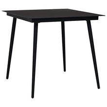 SKM Set da Pranzo da Esterni 3 pz in Corda di Cotone e Acciaio Nero