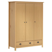 vidaXL Armadio a 3 Ante Hill Range 127x50x170cm Legno Massello di Pino