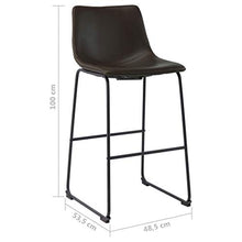 vidaXL Sgabello da Bar Marrone Scuro in Similpelle