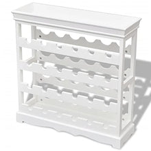 vidaXL Mobile Portavini Design Elegante Senza Tempo Spazioso Funzionale Resistente Solido Cantinetta Portabottiglie MobileBianco in MDF