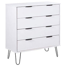 Tidyard Cassettiera Bianca Moderna in Legno Massello di Pino con 4/6 Cassetti 45x39,5x90,3 cm,Credenza Bianca Moderna con 4/6 Cassetti,Credenza con Cassetti,Credenza Bianca