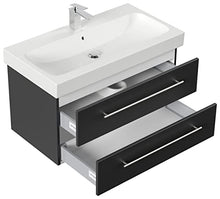 Mobile bagno con lavabo Geberit Icon 90cm nero satinato