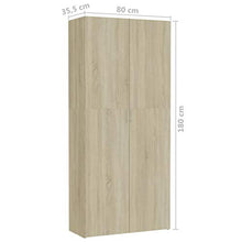 FAMIROSA Armadietto Rovere Sonoma 80x35,5x180 cm in Truciolato