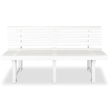mewmewcat Panchina da Giardino, Panca Panchina da Giardino Patio Parco Balcone per Esterno in Plastica 145,5 cm