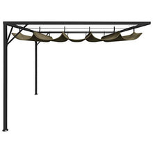 Tidyard Gazebo da Giardino con Tetto Retrattile 180 g/m² 3x3 m Gazebo Pergola Pergola da Giardino Telo Scorrevole Poliestere Impermeabile Struttura in Acciaio con Tetto a Scomparsa