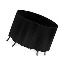 litulituhallo - Copertura rotonda per mobili da giardino, impermeabile, anti aggiornamento, 128 x 71 cm