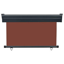 vidaXL - Tenda da sole laterale per balcone, 120 x 250 cm, colore: Marrone