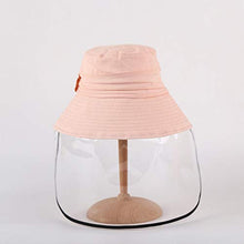 TOYANDONA Cappello a Visiera Integrale Visiera Trasparente Copricapo Protezione per Il Viso Protezione per Il Viso Anti Sputo Anti-Nebbia Visiera Cappello per Cucina Forniture Esterne Rosa