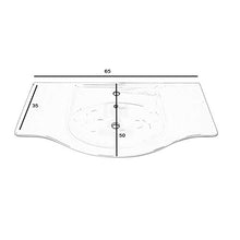 Shop Chic Arredo bagno bianco stile contemporaneo con lavabo 65 cm e specchio liberty