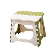 KOLOSM Sgabello Pieghevole da Bagno Fashion Fold Step Sgabello Plastica Portable Bench Sedia Benco Casa Casuale per Unisex all'aperto Bagno Viaggio Easy Storage (Color : Green S)
