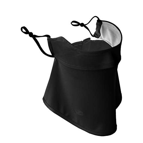 MILISTEN Protezione Solare Estiva Bandana Scaldacollo Protezione UV Copricapo Protezione Scudo per Ciclismo Esterno Resistente al Sole Nero Antivento