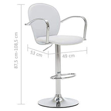 Tidyard Set di 2 Sgabello da Bar,Sgabello da Cucina, Altezza Regolabile, Girevole a 360 °, con Schienale, Poggiapiedi e Braccioli, Struttura in Acciaio Cromato, Disponibile in Tanti Colori Diversi