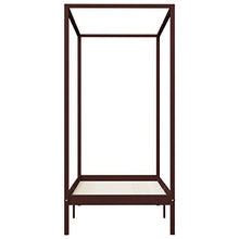 SKM Giroletto a Baldacchino Marrone Scuro Massello Pino 90x200 cm