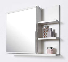 DOMTECH - armadietto da bagno con specchio, colore: bianco