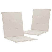 Festnight Set di 2 Cuscini di Seduta Cuscini per Sedie da Giardino Comoda Seduta 100x50x3 cm Colore Crema