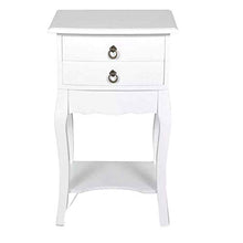 Comodino con 2 Cassetti, Comodino con cassetto Bianco in MDF, Adatto per Camera da Letto, 40 x 30 x 68 cm