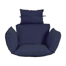LFONCE - Cuscino per sedia a dondolo da giardino, morbido e delicato sulla pelle, per interni ed esterni, balcone (blu navy)