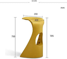 Suge Bar Sedie Colazione Cucina sgabelli da Bar Sgabello Set Sgabello da Bar Sgabello Alto Sgabello Colazione Sgabello da Bar di 2 Pezzi Multicolori Sgabello da Bar Bianco (Color : Yellow)