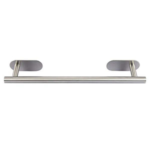 Portasciugamani in acciaio inox cromato placcato rettangolo retro adesivo bagno asciugamani cucina supporto rack mensola a muro 16in trapano libero