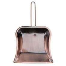 DOITOOL Polvere Pan in Acciaio Inox Palmare Spazio di Risparmio delle Famiglie Paletta Strumento di Pulizia per La Cucina di Casa da Giardino Garage Luce di Alimentazione Marrone