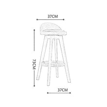 Sgabelli da bar, sedia per uso domestico in legno massello, con schienale, poggiapiedi in legno e comodo sedile imbottito, sgabello da cucina girevole a 360 °, multicolore ( Color : Grass Yellow 1 )