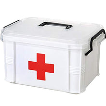 Kylewo Scatola di Medicina, Scatola di plastica di Pronto Soccorso Scatola di immagazzinaggio Scatola di Medicina con Maniglia con Scomparto portaoggetti Rimovibile Scatola di Medicina