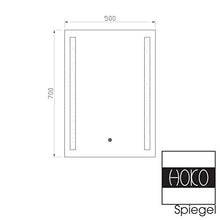 Azione top!Specchio bagno con LED, Lindau 50 x 70 cm, specchio da bagno con LED, classe di efficienza energetica A +