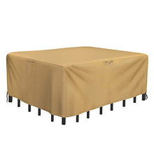 Sunkorto Copertua per Mobili da Giardino Copertura per Tavolo Sedie Panche Divani Patio Terrazza Protezione Anti-UV Impermeabile Anti Vento Pioggia Neve, 600D Tessuto Oxford Resistente (325x224x72cm)